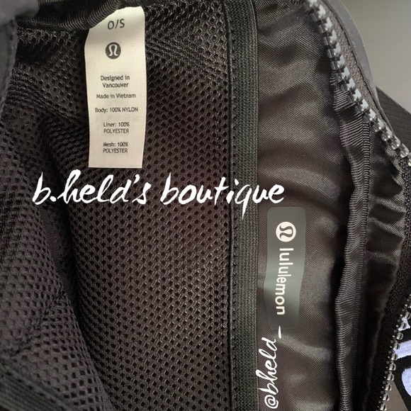 lululemon Everywhere Belt Bag *Wordmark in Black/White Lettering OS New NWT - Picture 13 of 16